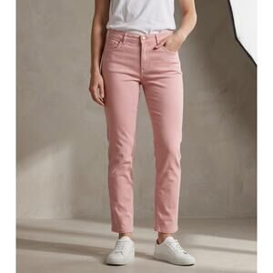 Blugirl Blumarine Jeans Womens 8 Pink Denim Mid-rise Slim Straight Leg NWT